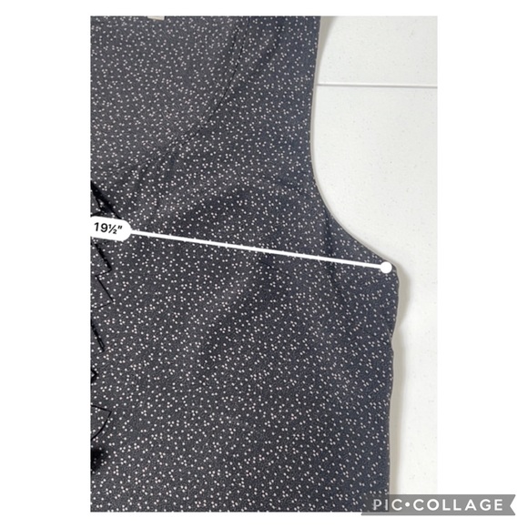 Halogen Women's Silk Gray Tank Top Polka Dot Ruffle Size Large - Picture 4 of 7